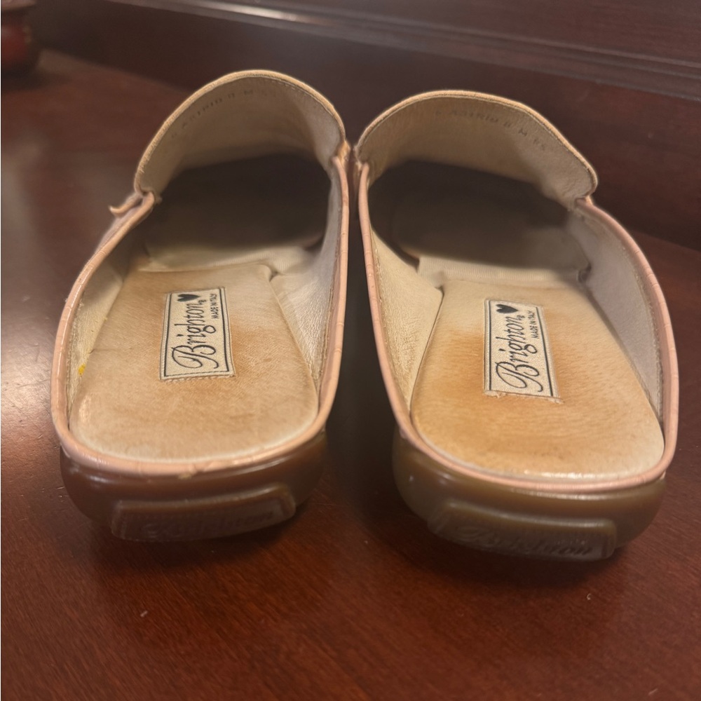 Brighton Leather Croc Embossed Mule Loafers Size 8 | Y2K - Picture 5 of 9
